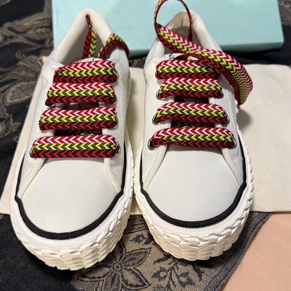 Authentic New Lanvin Men Sneakers with Colorful Laces - Picture 4 of 14